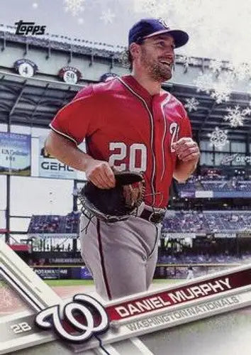 2017 Topps Holiday HMW51 Daniel Murphy Nationals baseball card NM-MT display
