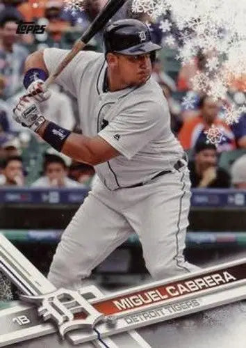 2017 Topps Holiday #HMW66 Miguel Cabrera NM-MT Tigers ID:6372 - Baseball Card Single