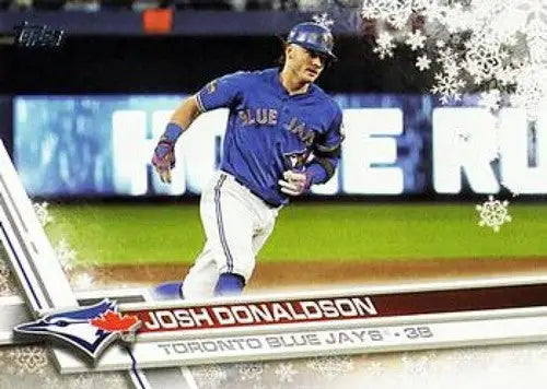Original gloss 2017 Topps Holiday HMW86 Josh Donaldson Blue Jays baseball card