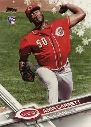 2017 Topps Holiday #HMW96 Amir Garrett NM-MT RC Rookie Reds ID:6393 - Baseball Card Single