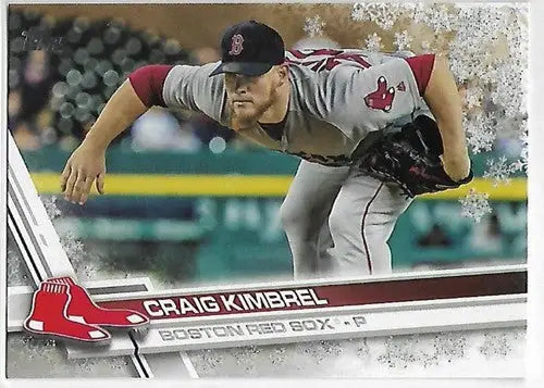 2017 Topps Holiday Metallic Snowflake Craig Kimbrel baseball card NM-MT Red So