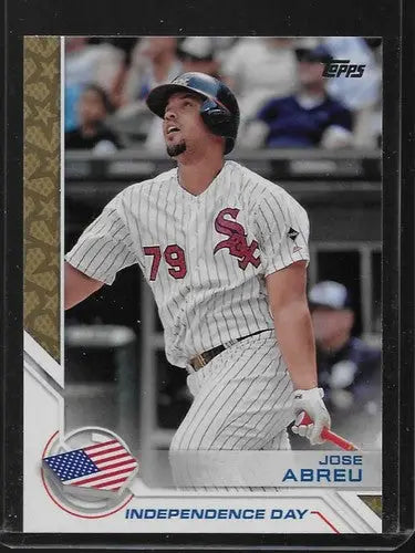 2017 Topps Independence Day Jose Abreu baseball card with original gloss and sports cards