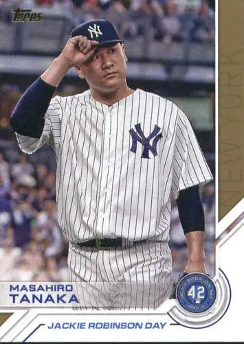 Masahiro Tanaka baseball card from 2017 Topps Jackie Robinson Day series featuring Yankees