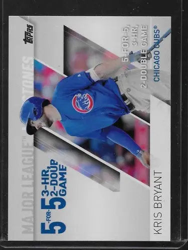 Kris Bryant baseball card from 2017 Topps Major League Milestones series