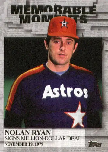 Original gloss Nolan Ryan baseball card from 2017 Topps Memorable Moments series