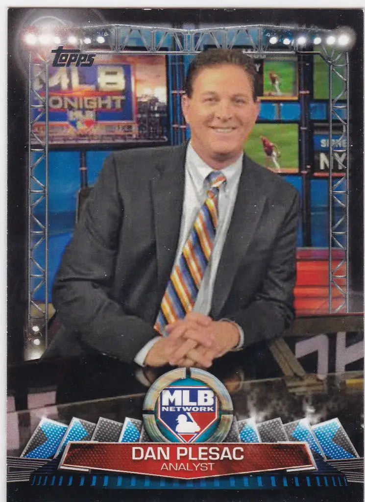 Baseball trading card of Dan Plesac Analyst from Topps MLB Network featuring a smile
