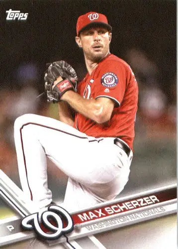 2017 Topps National League Standouts Max Scherzer baseball card NM-MT Nationals