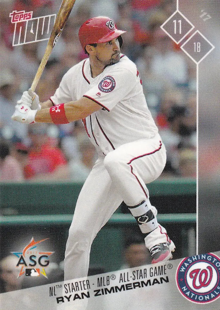 2017 TOPPS NOW ALL STAR #AS-1 RYAN ZIMMERMAN- WASHINGTON NATIONALS - Baseball Card Single