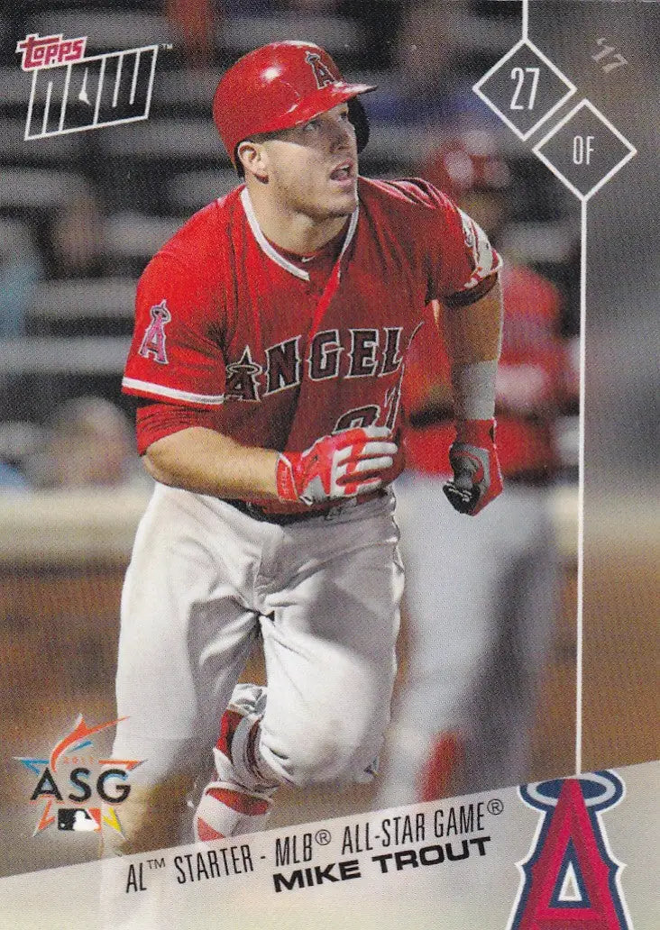 2017 TOPPS NOW ALL STAR #AS-15 MIKE TROUT- ANGELS - Baseball Card Single