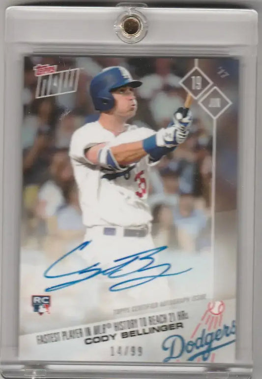 2017 Topps Now Auto #270A Cody Bellinger Los Angeles Dodgers 14/99 - Baseball Card Single