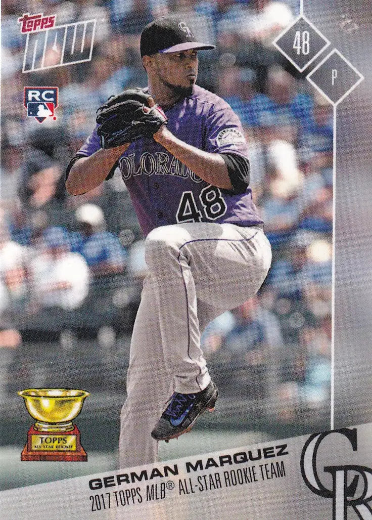 2017 TOPPS NOW OFFSEASON #OS-17 GERMAN MARQUEZ- COLORADO ROCKIES - Baseball Card Single