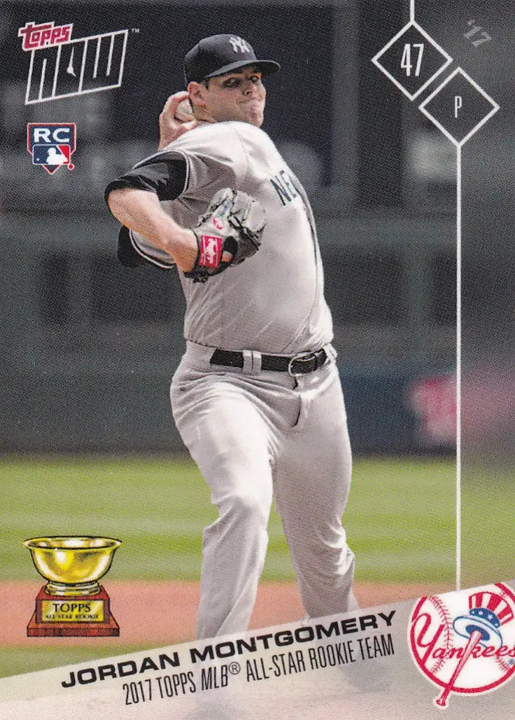 2017 TOPPS NOW OFFSEASON #OS-18 JORDAN MONTGOMERY- NEW YORK YANKEES - Baseball Card Single