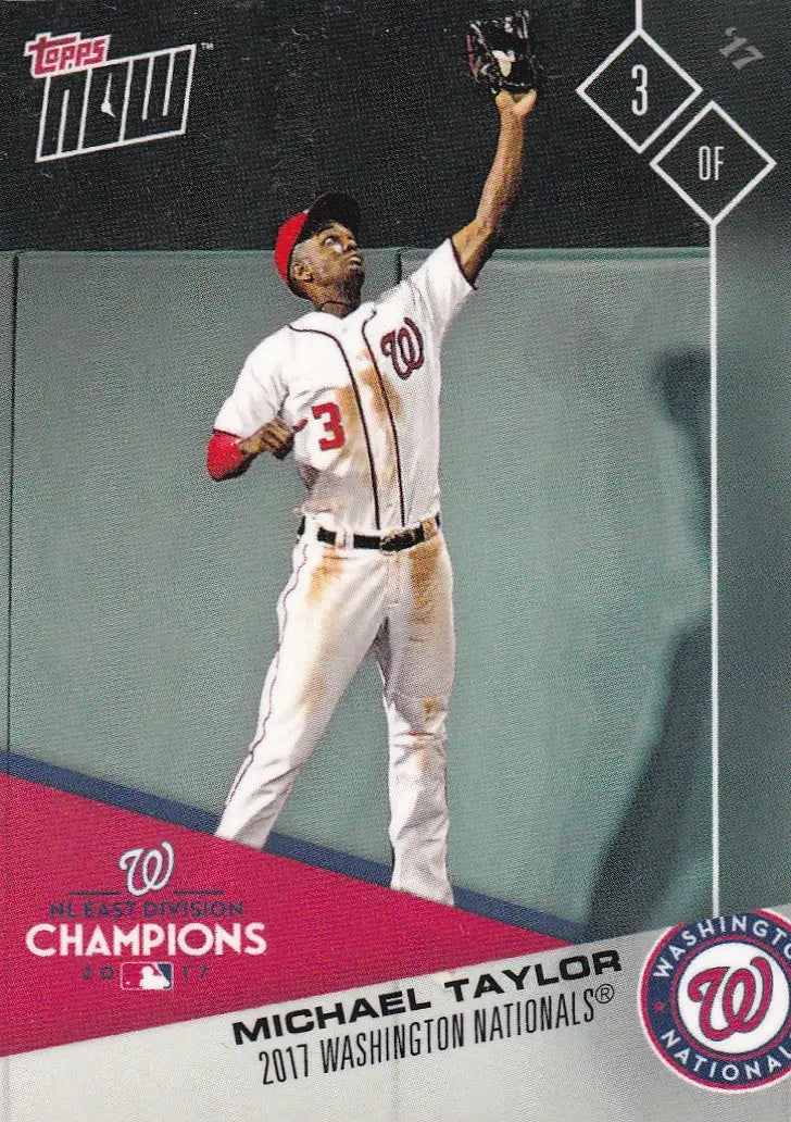 2017 TOPPS NOW POST SEASON #PS-11 MICHAEL TAYLOR- WASHINGTON NATIONALS - Baseball Card Single