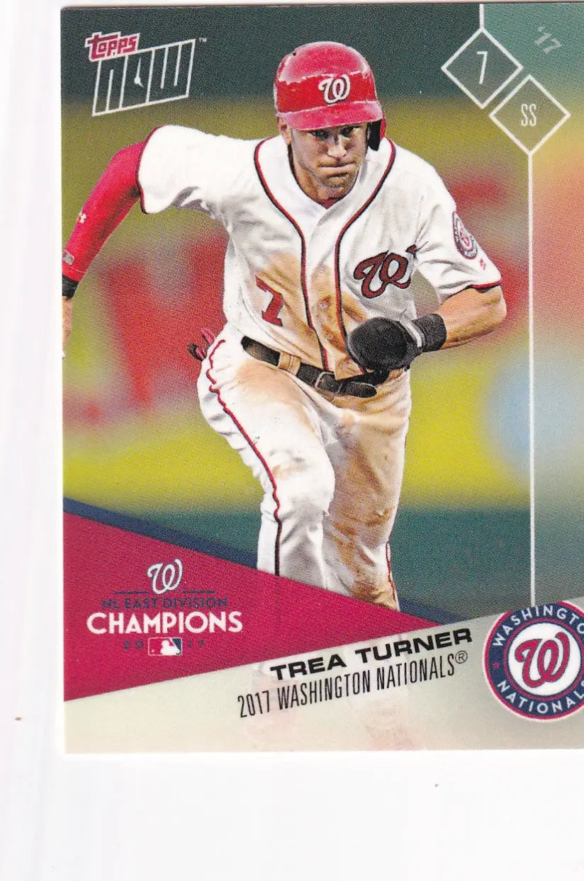 2017 TOPPS NOW POST SEASON #PS-2 TREA TURNER- WASHINGTON NATIONALS - Baseball Card Single