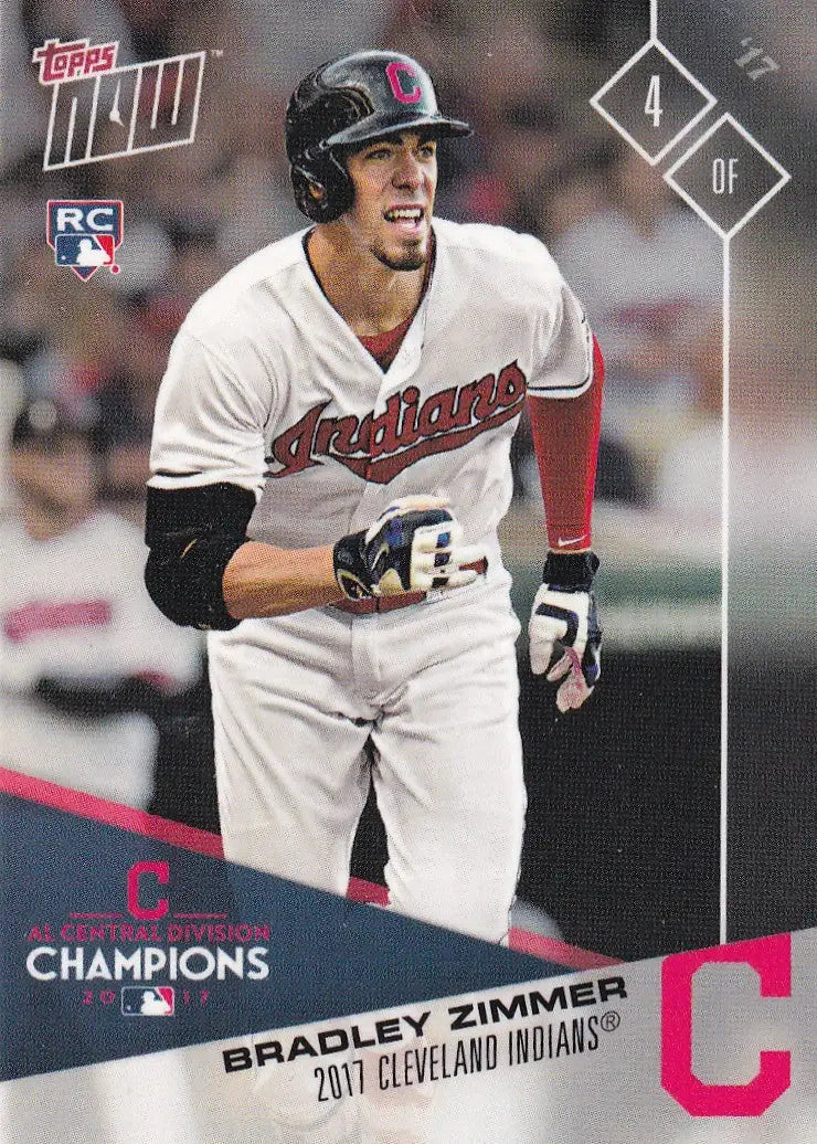 2017 TOPPS NOW POST SEASON #PS-34 BRADELY ZIMMER- CLEVELAND INDIANS - Baseball Card Single