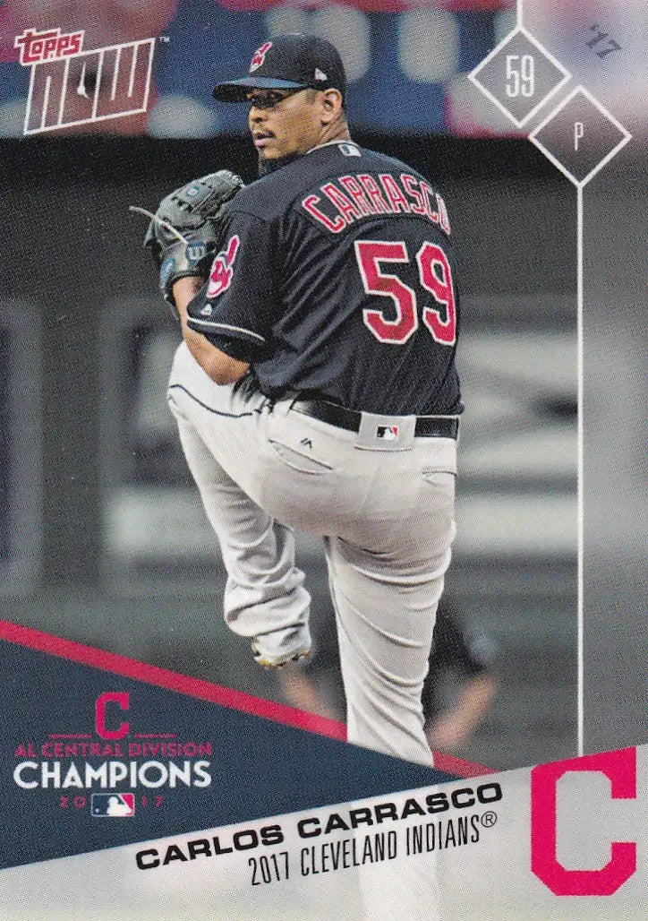 2017 TOPPS NOW POST SEASON #PS-42 CARLOS CARRASCO- CLEVELAND INDIANS - Baseball Card Single