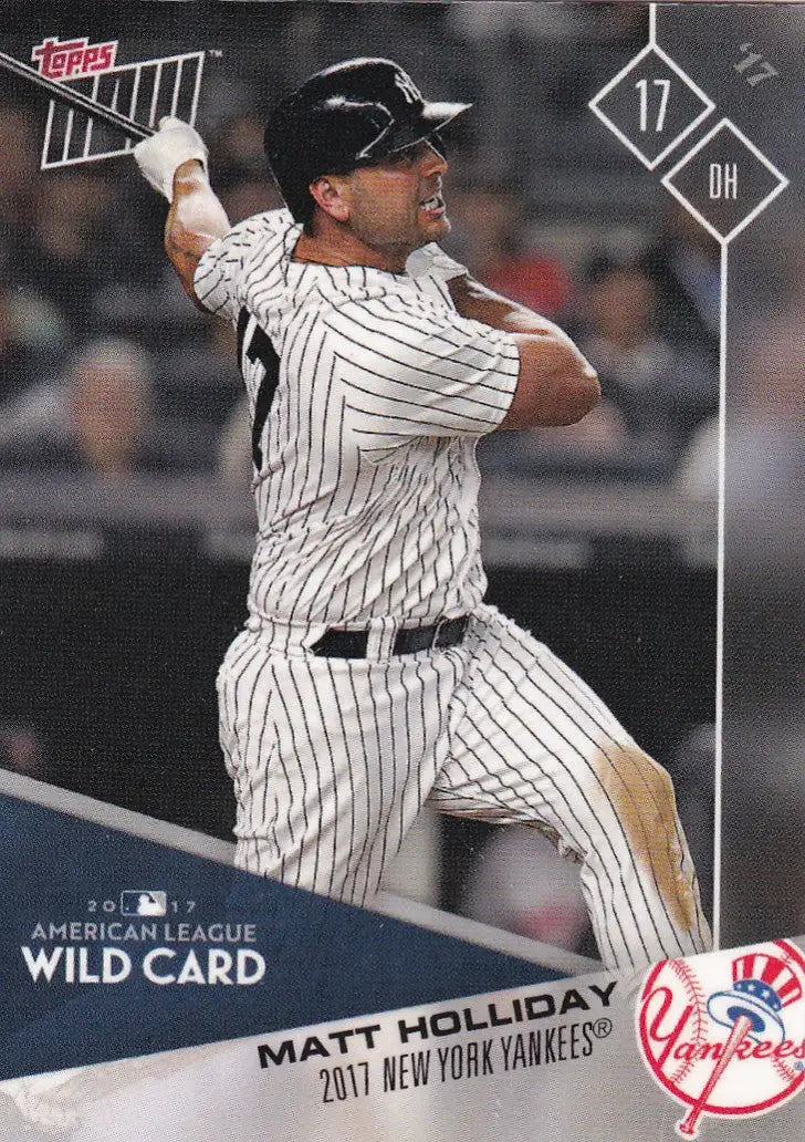 2017 TOPPS NOW POST SEASON #PS-86 MATT HOLLIDAY- NEW YORK YANKEES - Baseball Card Single