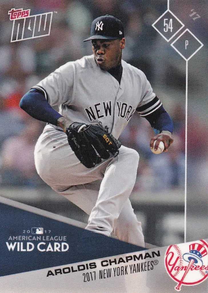 2017 TOPPS NOW POST SEASON #PS-87 AROLDIS CHAPMAN- NEW YORK YANKEES - Baseball Card Single