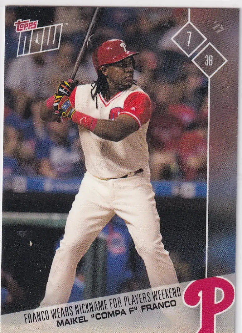 2017 TOPPS NOW #PW-101 MAIKEL ’COMPA F’ FRANCO- PHILADELPHIA PHILLIES - Baseball Card Single