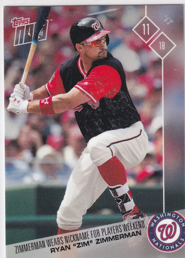 2017 TOPPS NOW #PW-146 RYAN ’ZIM’ ZIMMERMAN- WASHINGTON NATIONALS - Baseball Card Single