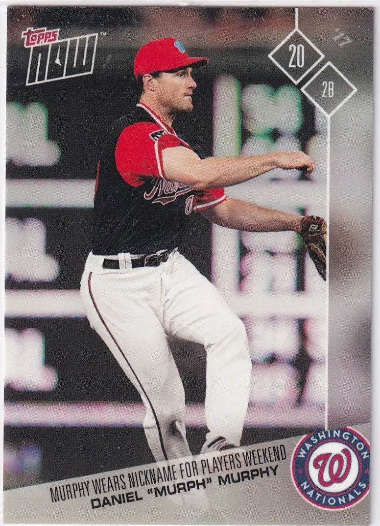 2017 TOPPS NOW #PW-149 DANIEL ’MURPH’ MURPHY- WASHINGTON NATIONALS - Baseball Card Single