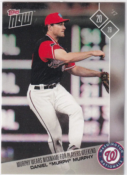 2017 TOPPS NOW #PW-149 DANIEL ’MURPH’ MURPHY- WASHINGTON NATIONALS - Baseball Card Single