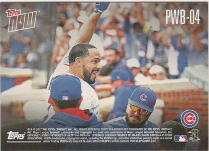 Baseball trading card of Chicago Cubs Anthony Rizzo celebrating in Weekend Bonus Chicago
