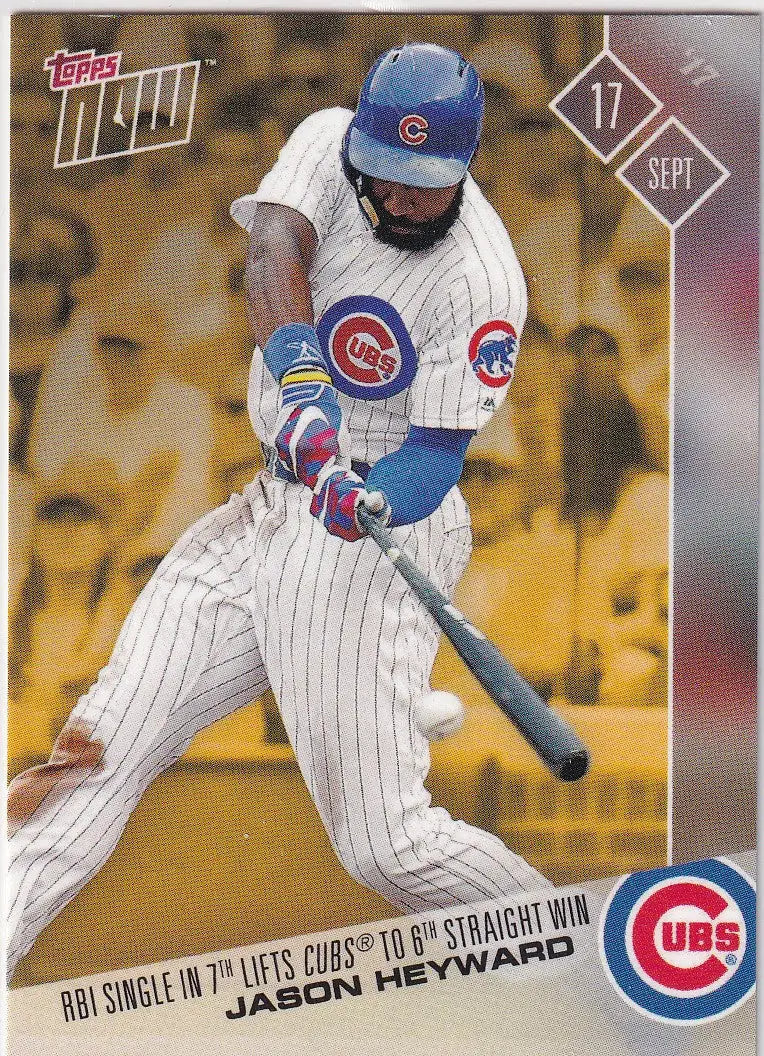 2017 TOPPS NOW #PWB-7 JASON HEYWARD PLAYER WEEKEND BONUS- CHICAGO CUBS - Baseball Card Single