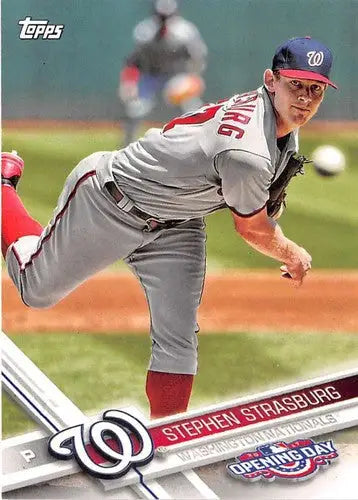 2017 Topps Opening Day #174 Stephen Strasburg NM-MT Nationals - Baseball Card Single