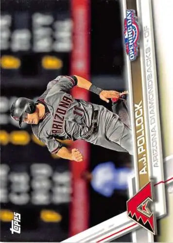 2017 Topps Opening Day #185 A.J. Pollock NM-MT card with original gloss for collectors