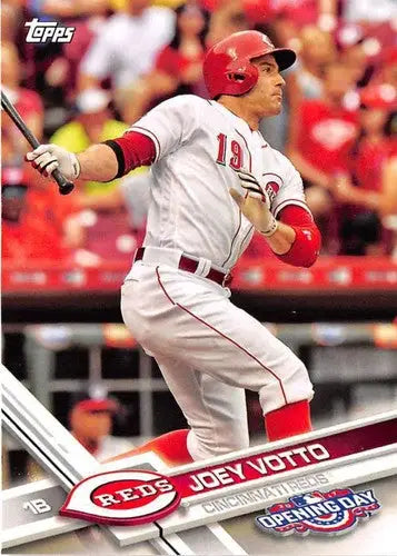 2017 Topps Opening Day Joey Votto baseball card with original gloss featuring Reds player