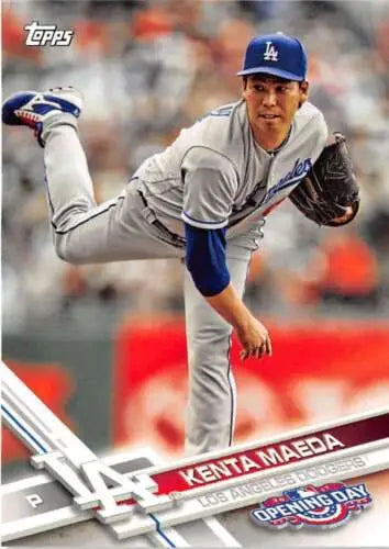 2017 Topps Opening Day #61 Kenta Maeda NM-MT Dodgers original gloss baseball card