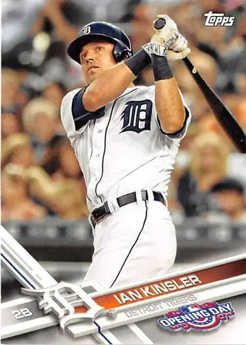 Original gloss 2017 Topps Opening Day Ian Kinsler baseball card featuring Tigers team