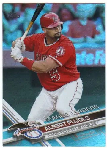 Original gloss 2017 Topps Rainbow Foil Albert Pujols baseball card NM-MT Angels