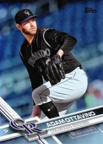 2017 Topps Rainbow Foil Adam Ottavino Rockies baseball card displayed