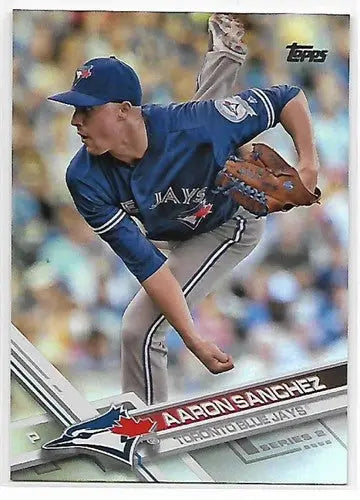 2017 Topps Rainbow Foil Aaron Sanchez baseball card Blue Jays top rarity collectible