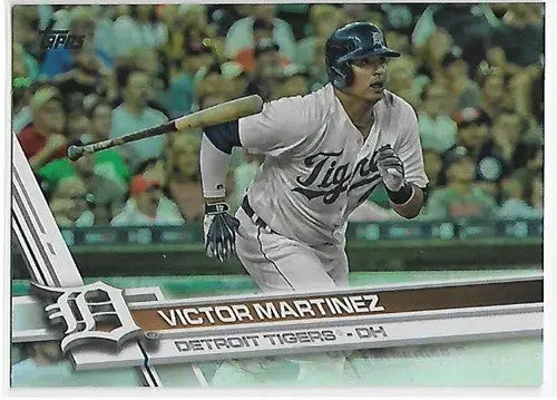 Victorm Martinez baseball card in 2017 Topps Rainbow Foil with original gloss