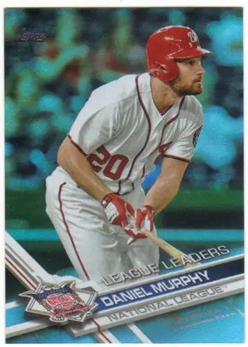 Daniel Murphy baseball card with original gloss from 2017 Topps Rainbow Foil series