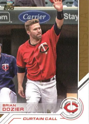 2017 Topps Salute Brian Dozier baseball card with original gloss and Twins ID 8914