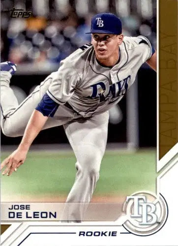Original gloss 2017 Topps Salute Jose De Leon Rays rookie baseball card NM-MT