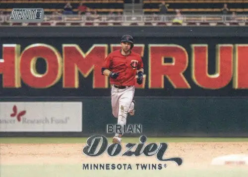 Original gloss Topps Stadium Club Brian Dozier baseball card Twins 2017 NM-MT
