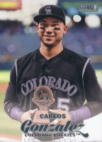 Original gloss Topps Stadium Club Carlos Gonzalez baseball card Rockies NM Near Mint