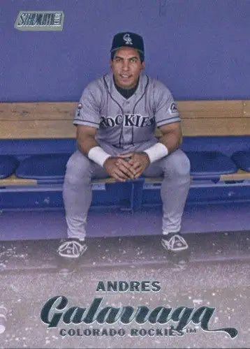 Original gloss Andres Galarraga baseball card from Topps Stadium Club Rockies 2017