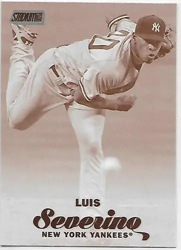 Baseball card from Topps Stadium Club Sepia featuring Luis Severino Yankees NM-MT
