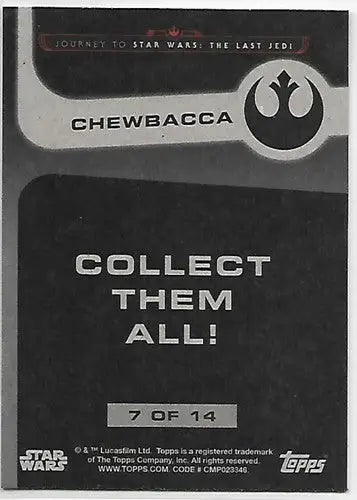 2017 Topps Star Wars Journey to The Last Jedi Illustrated Characters #7 ID:27920 - Star Wars Card Single