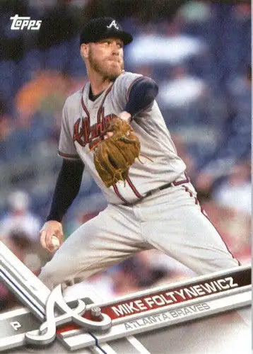 2017 Topps Team Sets Atlanta Braves Baseball Card featuring Mike Foltynewicz in NM-MT condition