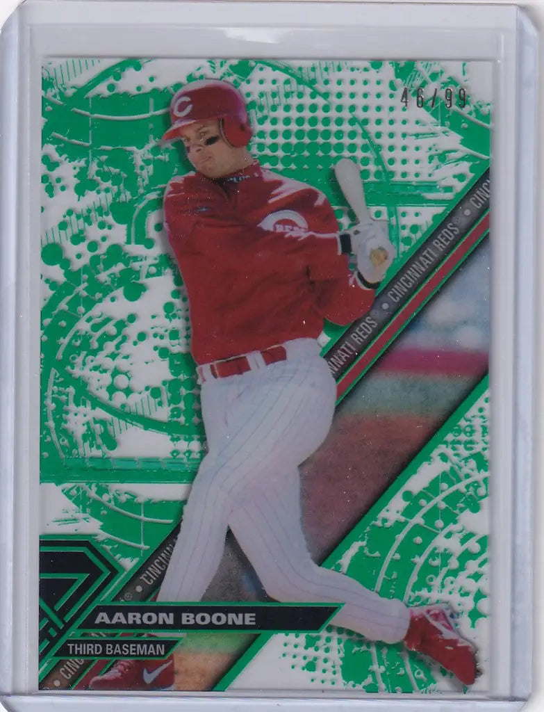 Baseball trading card of ABO Aaron Boone in batting stance from Topps Tek 2017