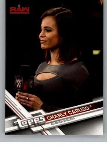 Original gloss Charly Caruso WWE trading card from 2017 Topps Then Now Forever