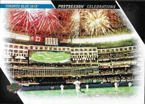 Toronto Blue Jays Postseason Celebration baseball card with original gloss from Topps Update