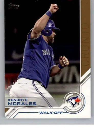 Kendrys Morales baseball card from 2017 Topps Update Salute series featuring Blue Jays